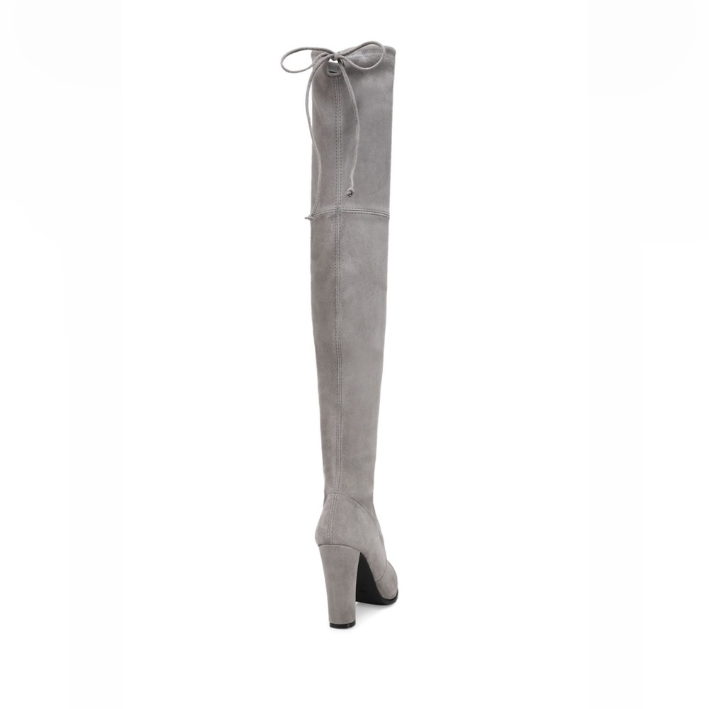 Stuart Weitzman Highland Over the Knee boots in Grey Seude Women’s Size 6 - Picture 4 of 15